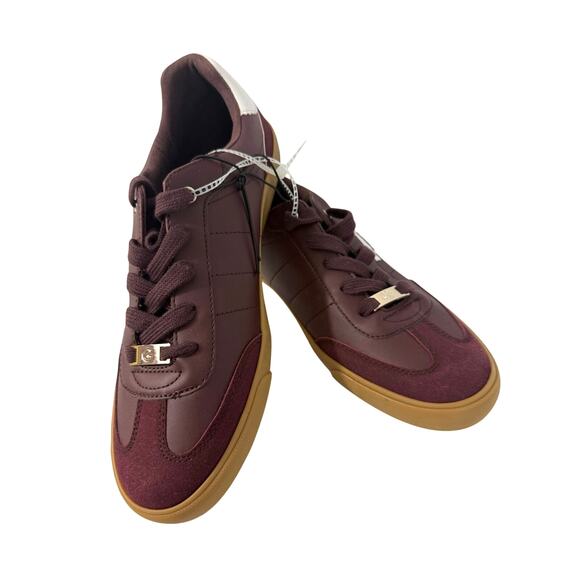 GBG Los Angeles Shoes - GBG Los Angeles Women 11M Brown Leather Sneakers Casual Low Top White/Brown NEW